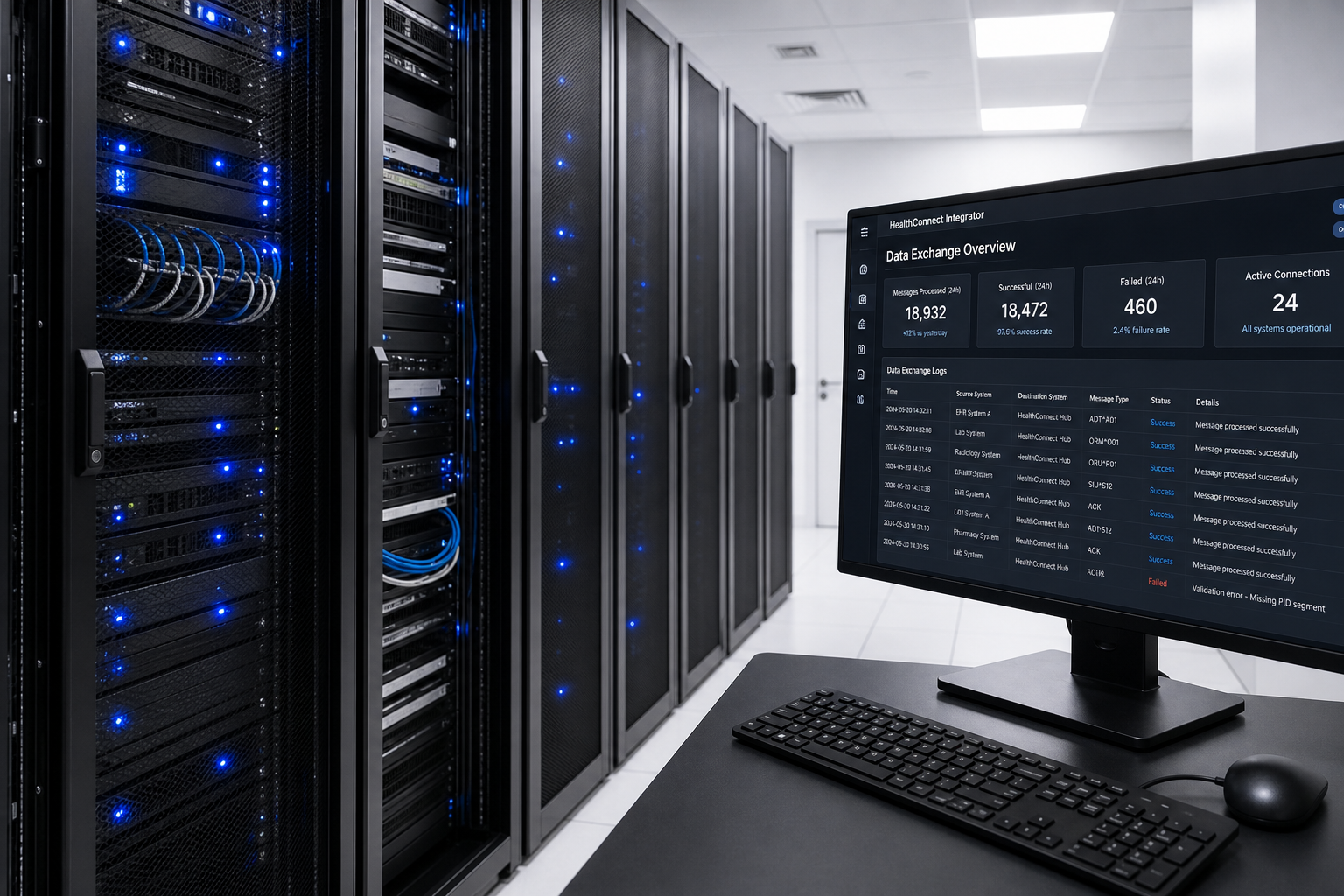 Healthcare systems integration project — enterprise data pipeline for NHS-adjacent provider